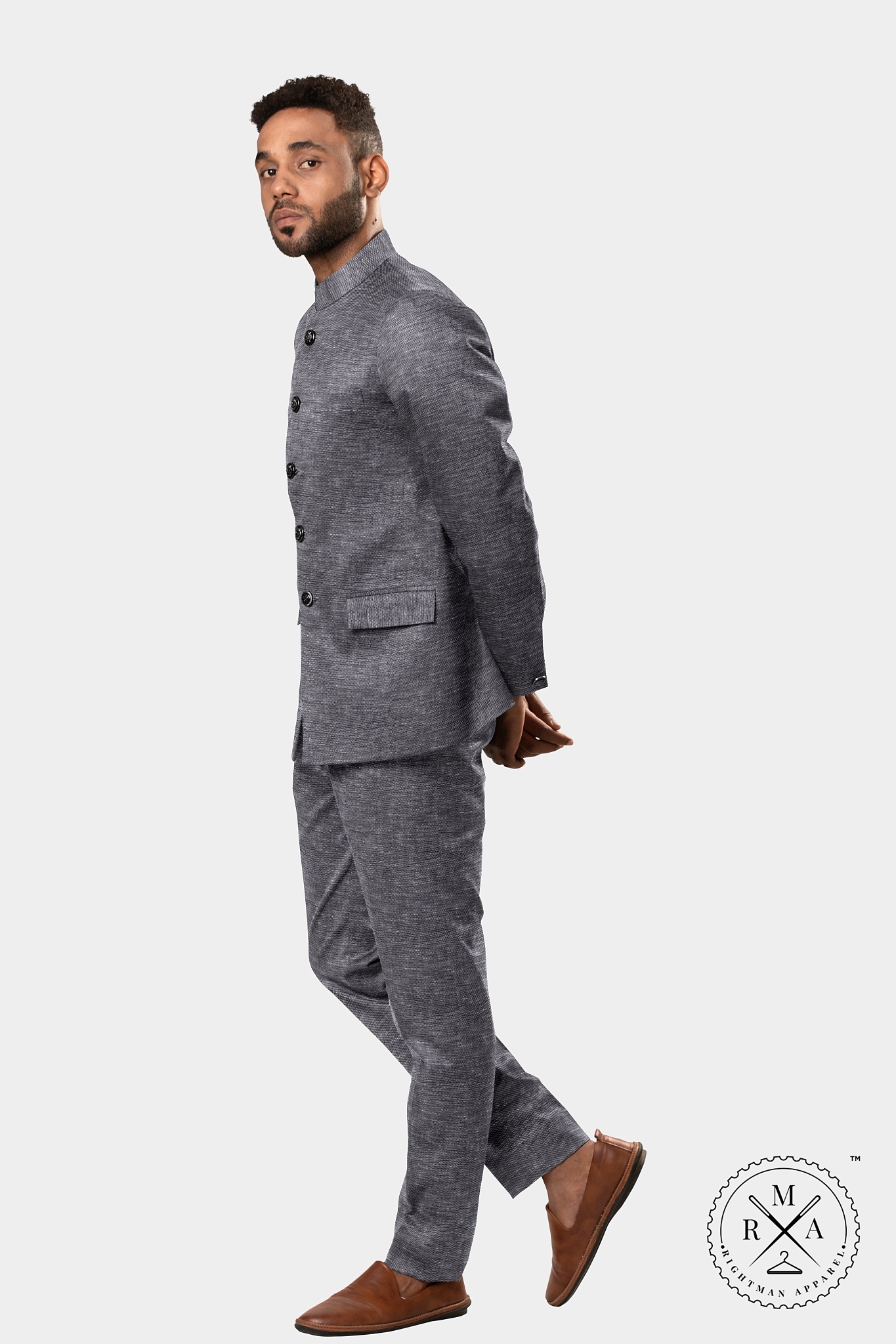 Moonlit Grey Jodhpuri Suit SU255